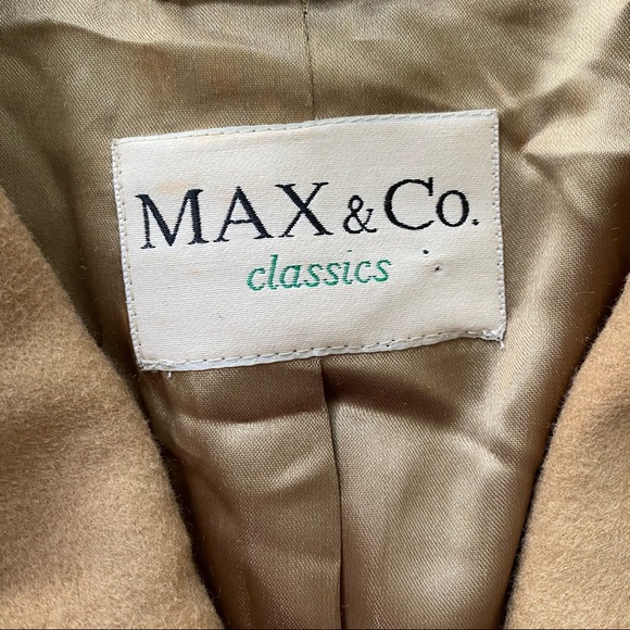 NWOT MaxMara Max&Co. Wool and Cashmere Double Breasted Coat in Camel - Picture 10 of 14